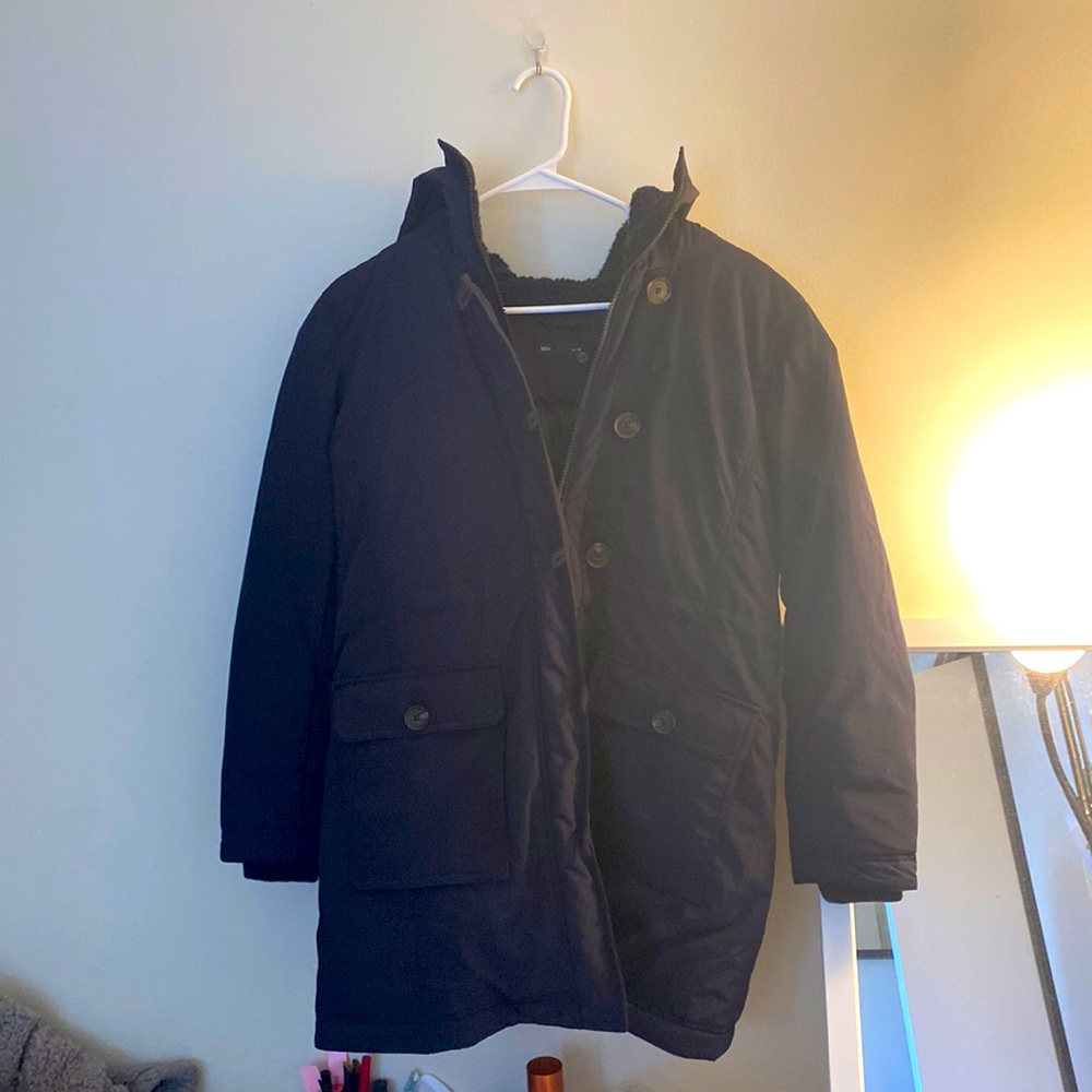 Navy winter coat